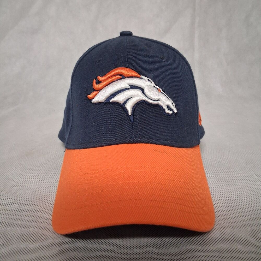 New Era 39Thirty Denver Broncos Fitted Baseball Cap Hat Blue Men's Small/Medium